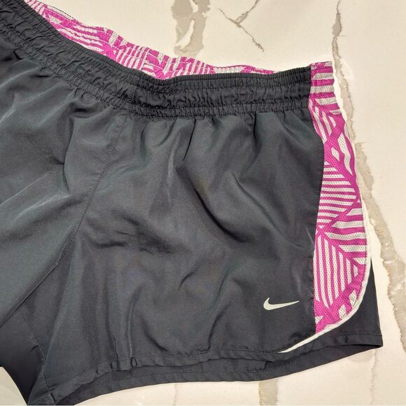 Nike | Women’s Black Dri-Fit Lined Athletic Running Shorts Pink White Size L - Picture 4 of 15